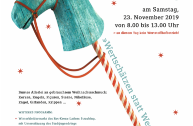 Flyer zum Grßen Weihnachtsflohmarkt im Entsorgungszentrum in Straubing