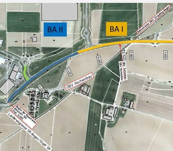 Skizze der Baumaßnahme an der Kreisstraße SR 12